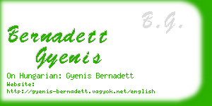 bernadett gyenis business card